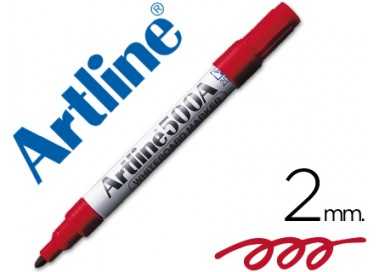 Rotulador artline pizarra ek-500 rojo punta redonda 2 mm recargable