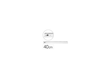 Regla liderpapel plastico irrompible transparente 40 cm