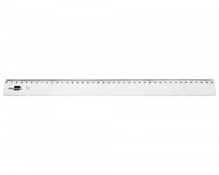 Regla liderpapel plastico irrompible transparente 40 cm