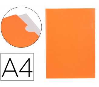 Carpeta liderpapel dossier uñero polipropileno din a4 naranja fluor opaco 20 hojas