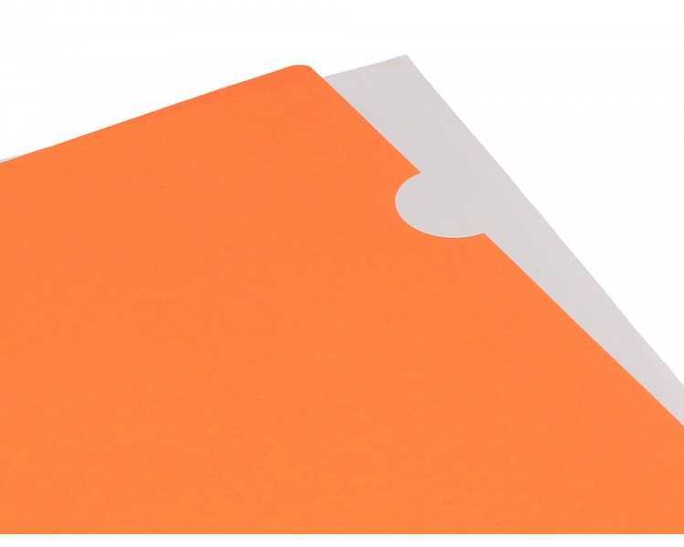 Carpeta liderpapel dossier uñero polipropileno din a4 naranja fluor opaco 20 hojas