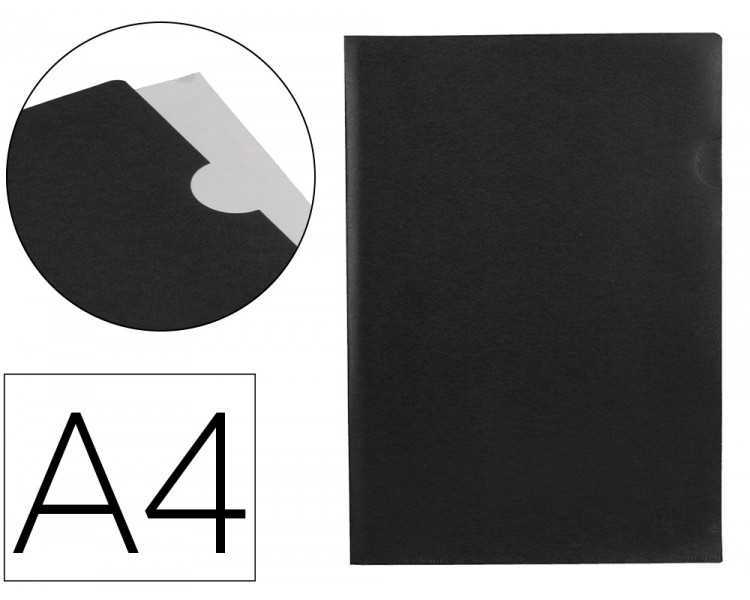 Carpeta liderpapel dossier uñero polipropileno din a4 negro opaco 20 hojas
