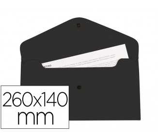 Carpeta liderpapel dossier broche polipropileno tama o sobre americano 260x140 mm negro opaco