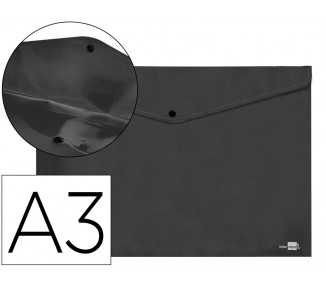 Carpeta liderpapel dossier broche 44243 polipropileno din a3 negro opaco