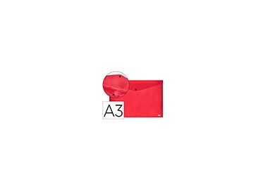 Carpeta liderpapel dossier broche 44243 polipropileno din a3 rojo translucido