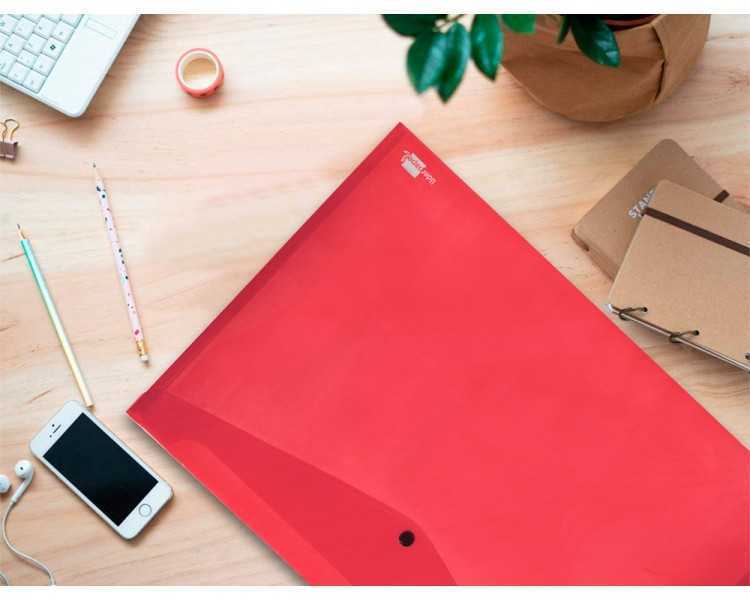 Carpeta liderpapel dossier broche 44243 polipropileno din a3 rojo translucido