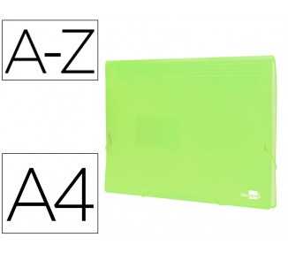 Carpeta liderpapel clasificador fuelle polipropileno din a4 amarillo fluor opaco 13 departamentos
