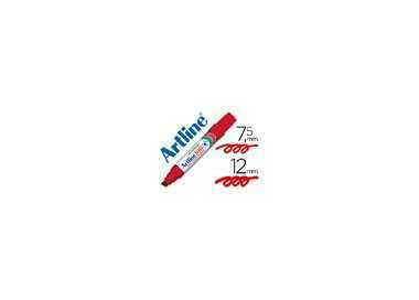 Rotulador artline marcador permanente 100 rojo punta biselada