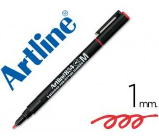 Rotulador artline retroproyeccion punta fibra permanente ek-854 rojo -punta redonda 1 mm
