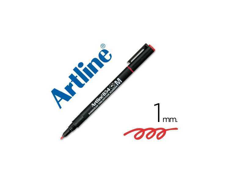 Rotulador artline retroproyeccion punta fibra permanente ek-854 rojo -punta redonda 1 mm