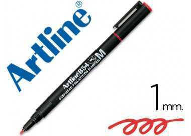Rotulador artline retroproyeccion punta fibra permanente ek-854 rojo -punta redonda 1 mm