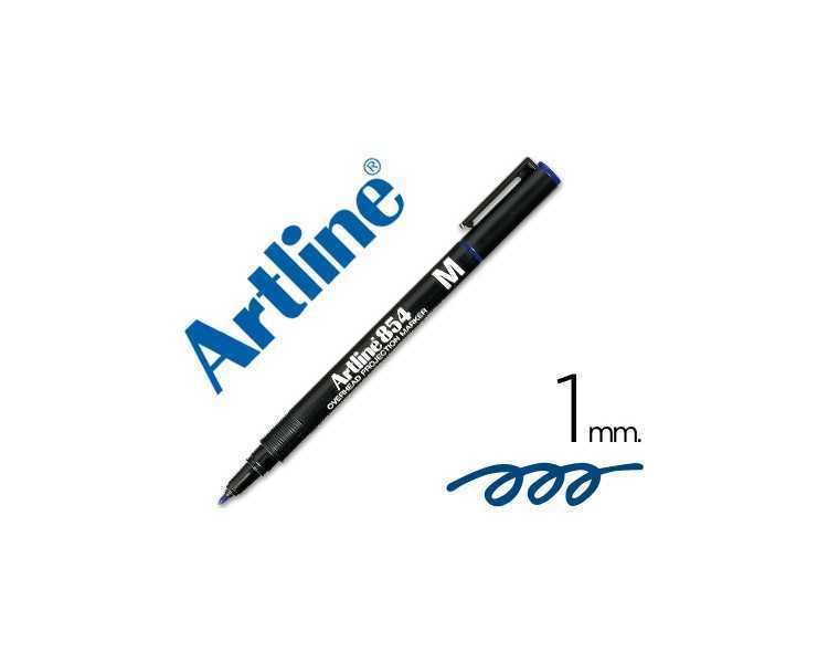 Rotulador artline retroproyeccion punta fibra permanente ek-854 azul -punta redonda 1 mm