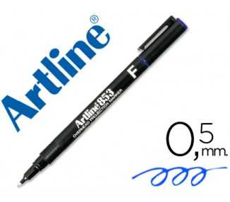 Rotulador artline retroproyeccion punta fibra permanente ek-853 azul -punta redonda 0.5 mm