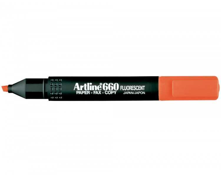 Rotulador artline fluorescente ek-660 rojo punta biselada