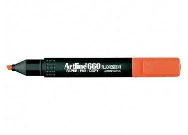 Rotulador artline fluorescente ek-660 rojo punta biselada