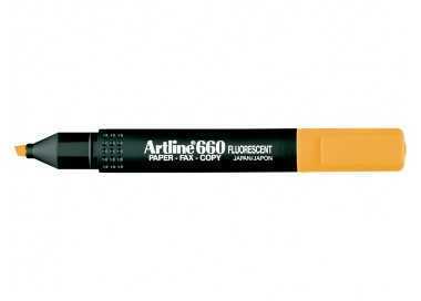 Rotulador artline fluorescente ek-660 naranja punta biselada