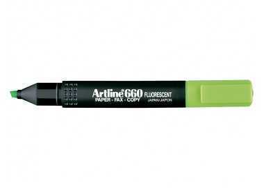 Rotulador artline fluorescente ek-660 verde punta biselada Rotulador artline fluorescente ek-660 verde punta biselada