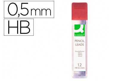 Minas q-connect grafito 0,5 mm hb estuche de 12 minas