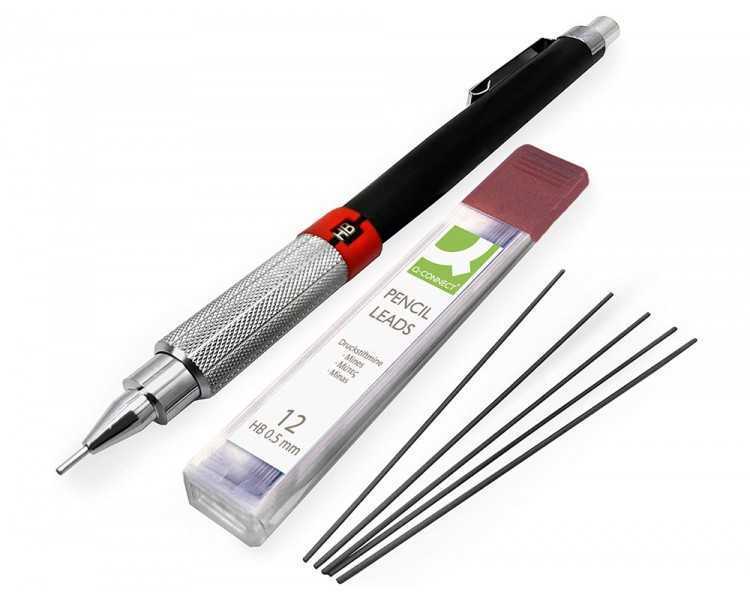 Minas q-connect grafito 0,5 mm hb estuche de 12 minas