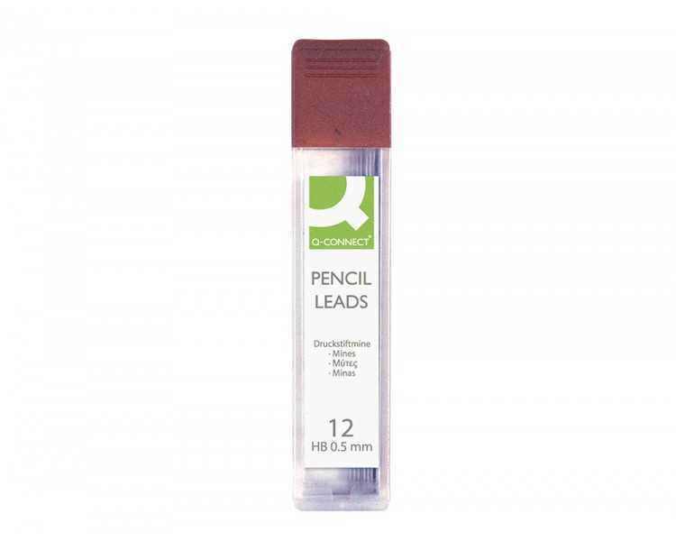 Minas q-connect grafito 0,5 mm hb estuche de 12 minas