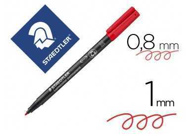 Rotulador staedtler lumocolor retroproyeccion punta de fibrapermanente 317-2 rojo punta media redonda 0.8-1 mm