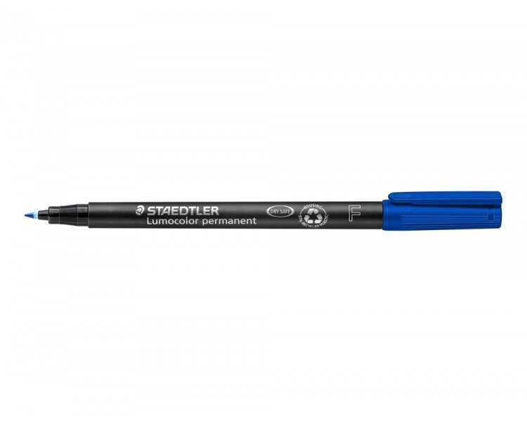 Rotulador staedtler lumocolor retroproyeccion punta de fibrapermanente 318-3 azul punta fina redonda 0.6 mm