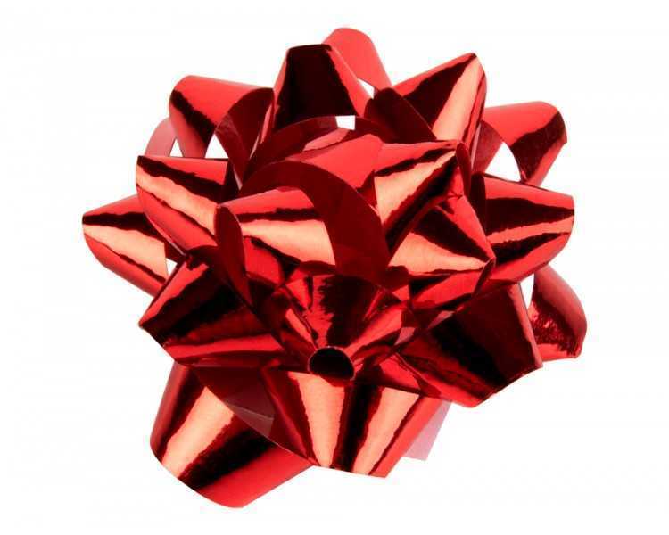 Lazos liderpapel fantasia medianos color rojo metalizado