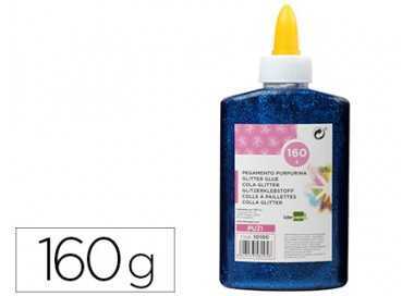 Purpurina pegamento liderpapel fantasia azul metalizado bote de 160 gr