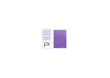 Cuaderno espiral liderpapel folio witty tapa dura 80h 75gr cuadro 4mm con margen color violeta Cuaderno espiral liderpapel folio witty tapa dura 80h 75gr cuadro 4mm con margen color violeta