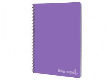 Cuaderno espiral liderpapel folio witty tapa dura 80h 75gr cuadro 4mm con margen color violeta Cuaderno espiral liderpapel folio witty tapa dura 80h 75gr cuadro 4mm con margen color violeta