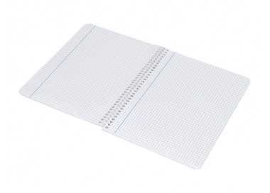 Cuaderno espiral liderpapel cuarto witty tapa dura 80h 75gr cuadro 4mm con margen color celeste