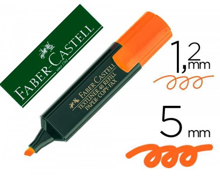 Rotulador faber fluorescente 48-15 naranja