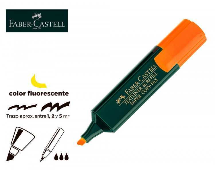 Rotulador faber fluorescente 48-15 naranja