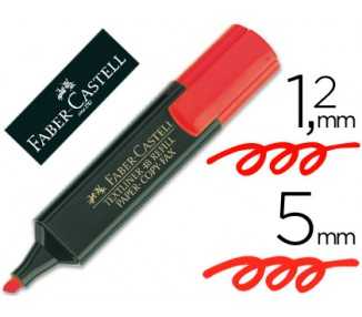 Rotulador faber fluorescente 48-21 rojo