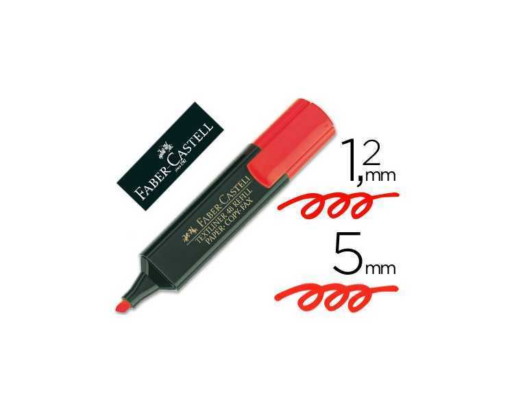 Rotulador faber fluorescente 48-21 rojo