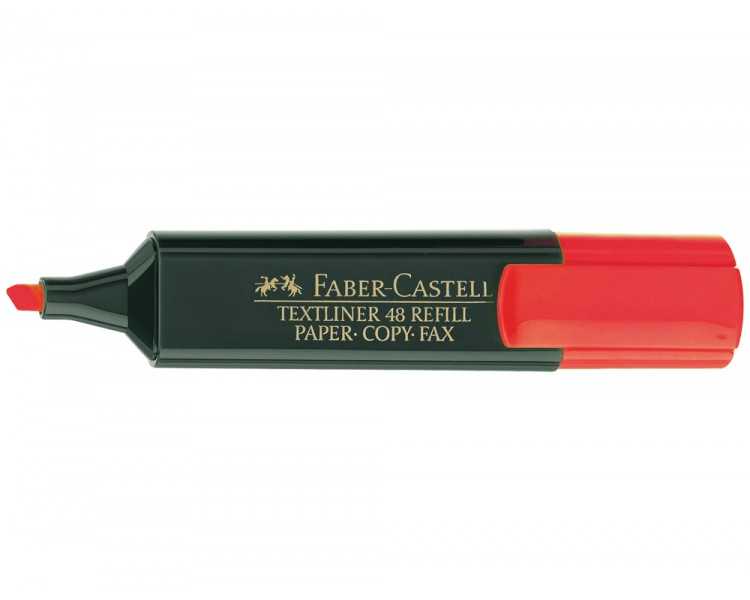 Rotulador faber fluorescente 48-21 rojo