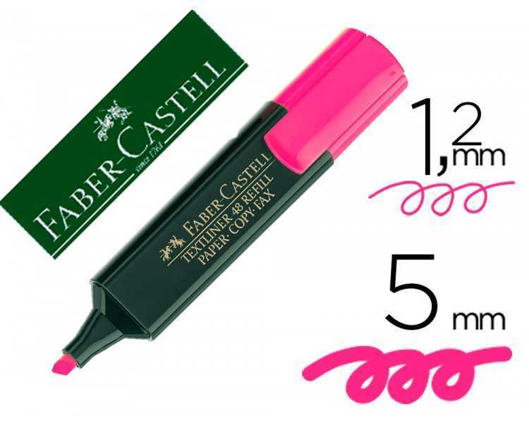 Rotulador faber fluorescente 48-28 rosa