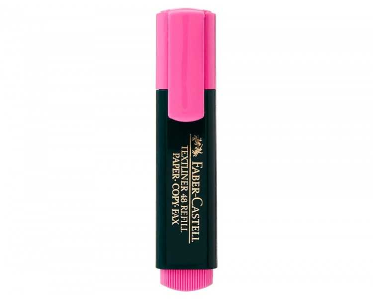 Rotulador faber fluorescente 48-28 rosa