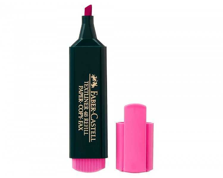 Rotulador faber fluorescente 48-28 rosa