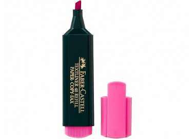 Rotulador faber fluorescente 48-28 rosa