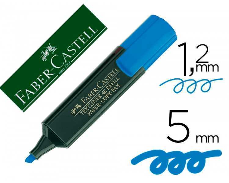 Rotulador faber fluorescente 48-51 azul