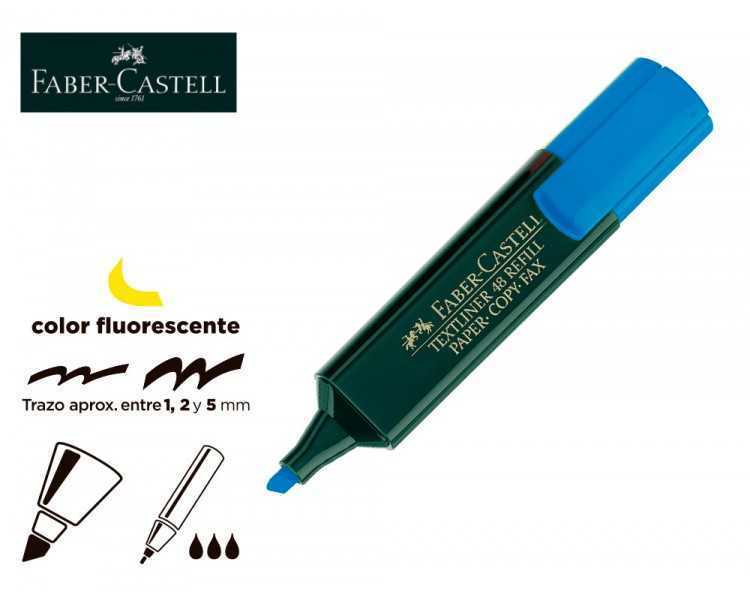 Rotulador faber fluorescente 48-51 azul