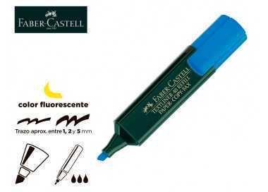 Rotulador faber fluorescente 48-51 azul