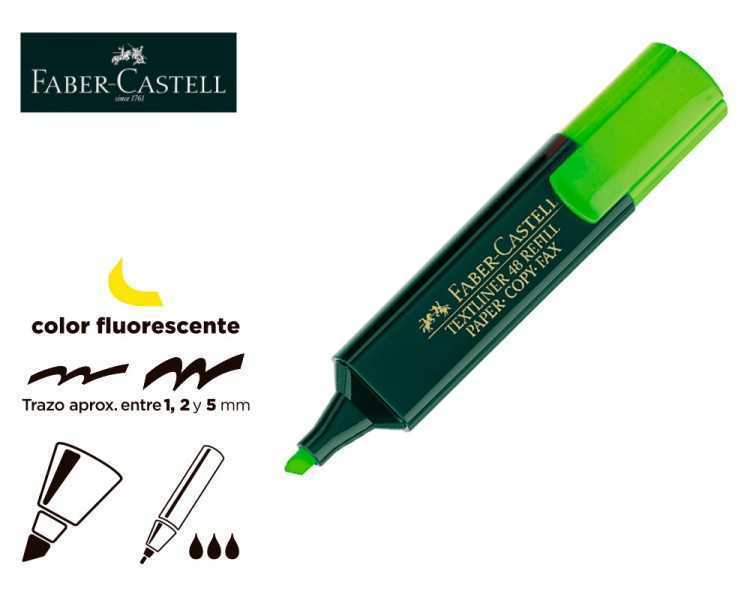 Rotulador faber fluorescente 48-63 verde