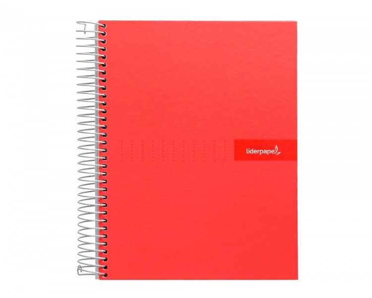 Cuaderno espiral liderpapel a5 crafty tapa forrada 80h 90 gr pauta estrecha 2,5mm con margen colores surtidos