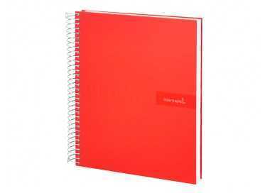 Cuaderno espiral liderpapel a5 crafty tapa forrada 80h 90 gr pauta estrecha 2,5mm con margen colores surtidos