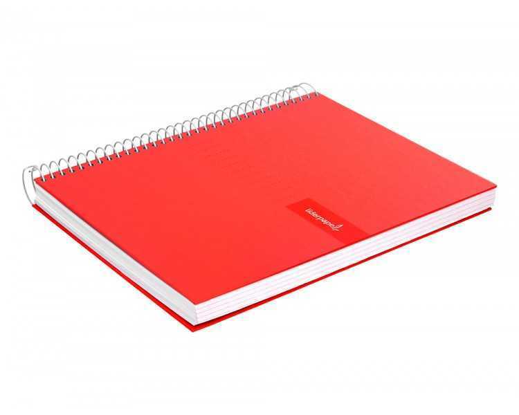 Cuaderno espiral liderpapel a5 crafty tapa forrada 80h 90 gr pauta estrecha 2,5mm con margen colores surtidos