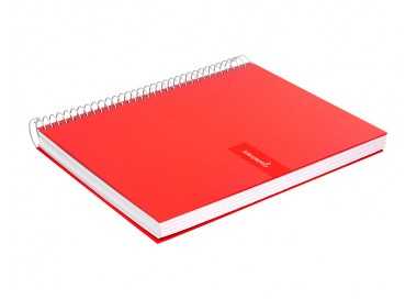 Cuaderno espiral liderpapel a5 crafty tapa forrada 80h 90 gr pauta estrecha 2,5mm con margen colores surtidos