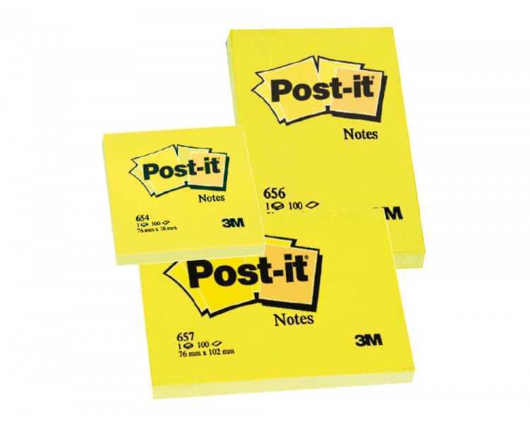 Bloc de notas adhesivas quita y pon post-it 38x51 mm con 100 hojas 653e