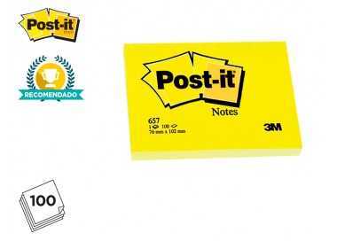 Bloc de notas adhesivas quita y pon post-it 38x51 mm con 100 hojas 653e